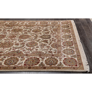 Agra Traditional Beige Wool Rug 10487 8' x 10'