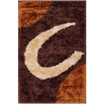 Silky Shag Brown Rug 5'x8'