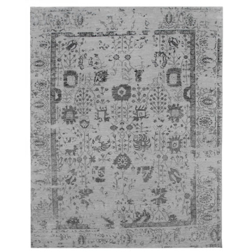 Southbridge Floral Traditional Gray Hand-Knotted Wool Rug 8' x 10'