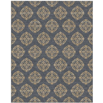 Empire Scroll Rug - Indigo