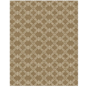 Scroll Tile Custom Rug - Mocha