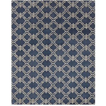 Scroll Tile Rug - Indigo Blue