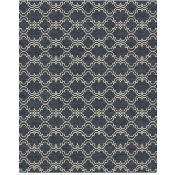 Scroll Tile Custom Rug - Indigo