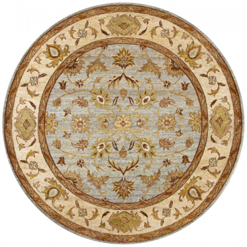 ABC Ziegler Blue Gold Wool  Rug 10032-8' x 8'