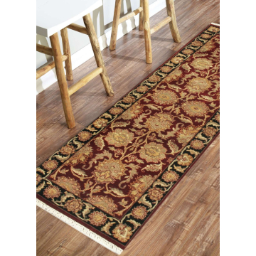 ABC Agra Red Black Runner Rug 2'6"x6