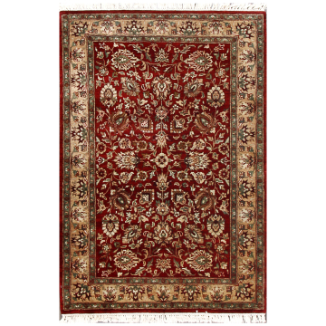 ABC Jaipur Red Anil Hand Knotted Rug 4'x6'