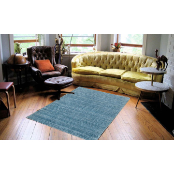 Rugsville Opera Modern Blue Silk Rug 2'x3'