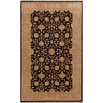 ABC Traditional Brown Peshawar Wool Rug 5' x 8'