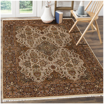 ABC Traditional Brown Antique Wool Rug 8' x 10'