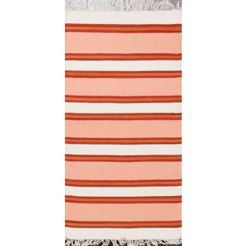 ABC Kilim Hand Woven Multi Stripe Flatweave Wool Rug ' 3' x 5'