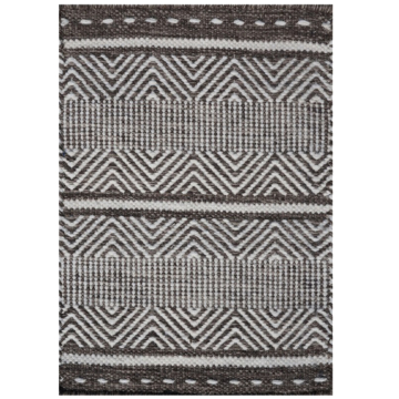 Custom Zahrin Brown Hand Woven Flatweave Wool Rug
