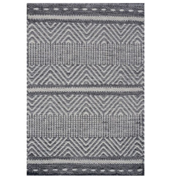 Custom Zahrin Gray Hand Woven Flatweave Wool Rug