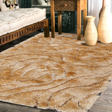 ABC Smooth And Rich Beige Shag Rug 5'x8'