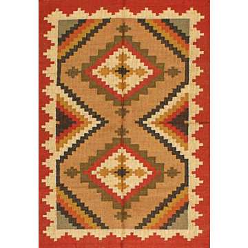  Ethnic Multi Jute Kilim Rug 4' x 6'