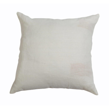 Handmade White Linen Decorative 22" Pillow Cover