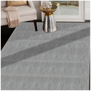 Custom Durante Modern Geometric Gray Hand Woven Flatweave  Wool Rug 63007
