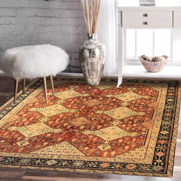 ABC Bohemian Tribal Hand Knotted Rust Wool Rug 8' x 10'