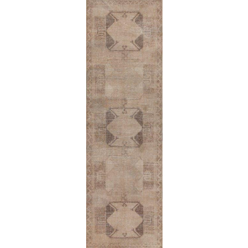 ABC  Antique Brown Wool Rug AT-1009 4' x 12' ft