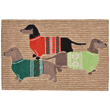 Liora Manne Frontporch Holiday Hounds Indoor/Outdoor Rug