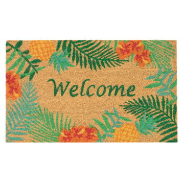 Liora Manne Natura Tropical Welcome Outdoor Mat Natural 18"x30"